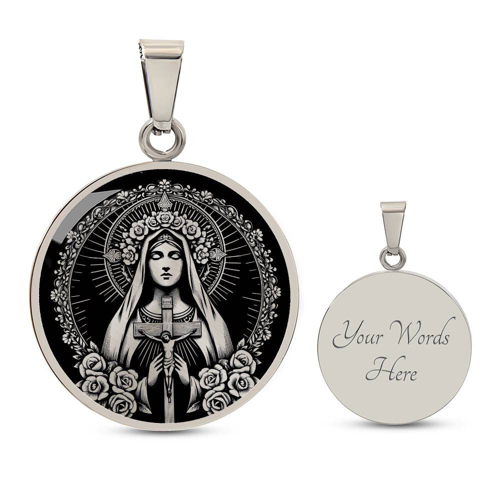Saint Rose of Lima Medal Necklace- Rosa de Lima, Patron Saint of the Americas