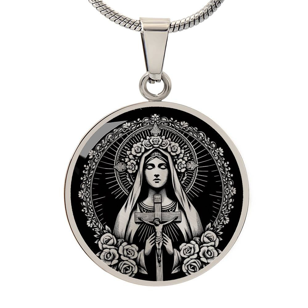 Saint Rose of Lima Medal Necklace- Rosa de Lima, Patron Saint of the Americas