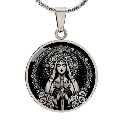 Saint Rose of Lima Medal Necklace- Rosa de Lima, Patron Saint of the Americas