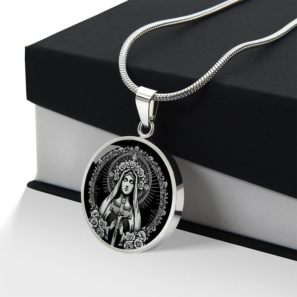 Saint Rose of Lima Medal Necklace- Rosa de Lima, Patron Saint of the Americas
