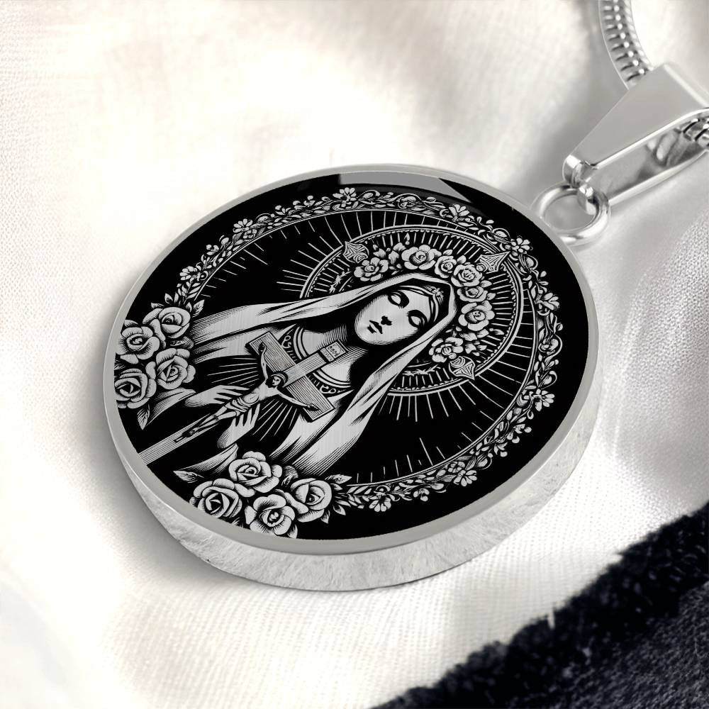 Saint Rose of Lima Medal Necklace- Rosa de Lima, Patron Saint of the Americas