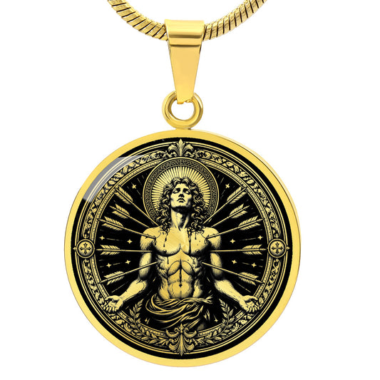 Saint Sebastian Medal Necklace - Soldier, Martyr, Patron Saint of Athletes