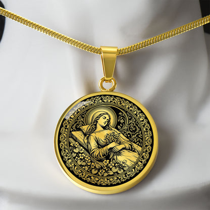 Saint Seraphina (Fina) Medal Necklace – Patron Saint of the Disabled and the Chronically Ill