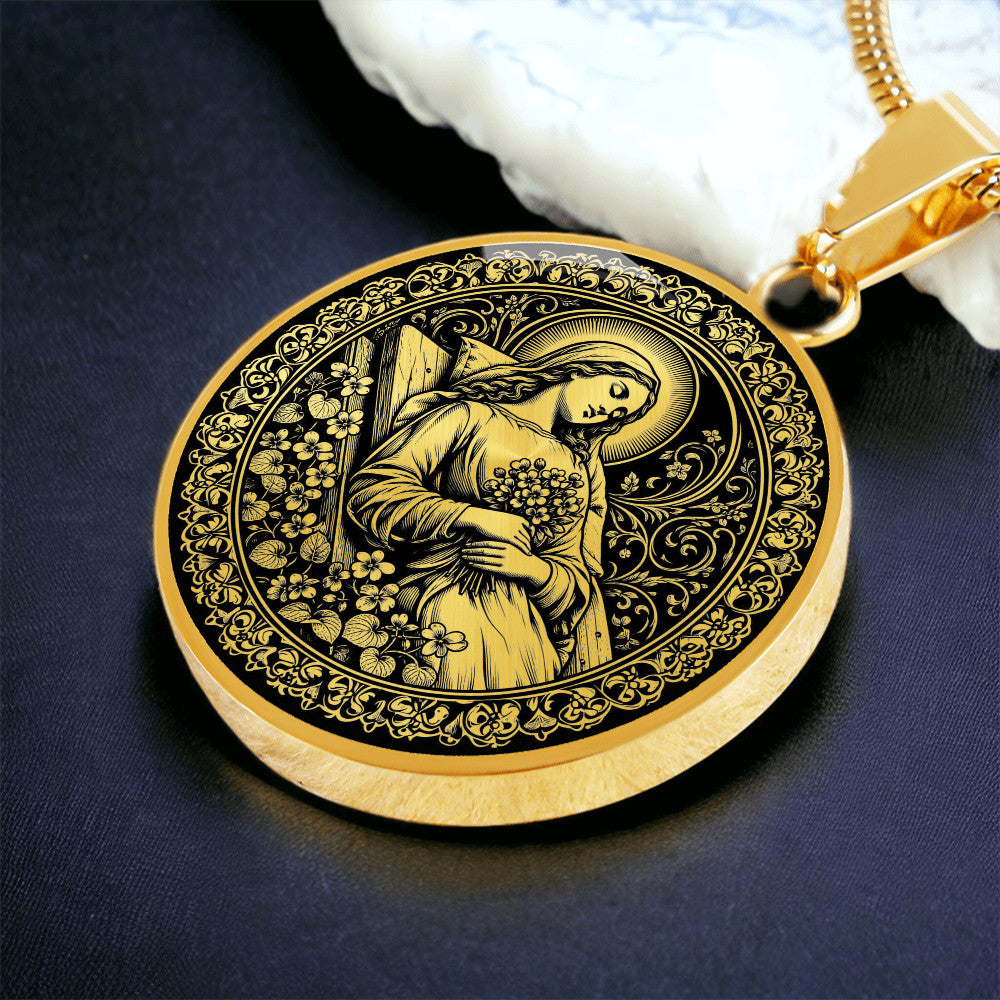 Saint Seraphina (Fina) Medal Necklace – Patron Saint of the Disabled and the Chronically Ill