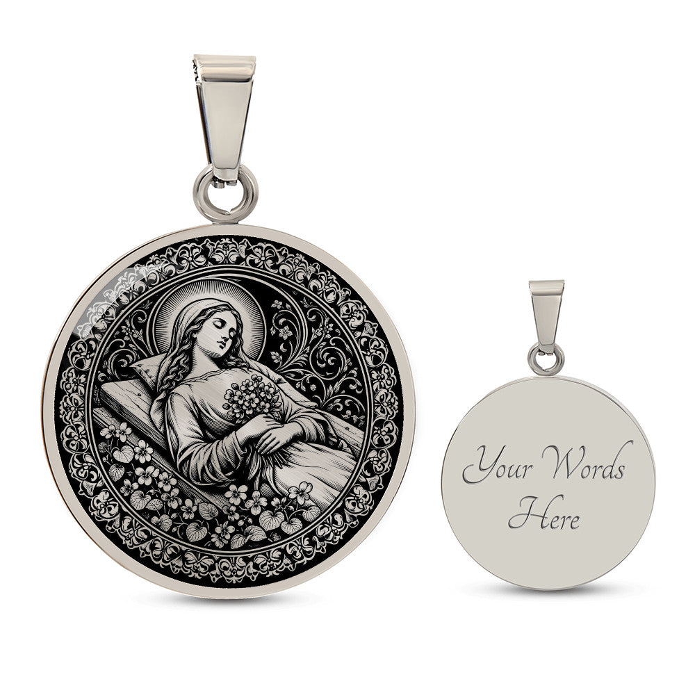 Saint Seraphina (Fina) Medal Necklace – Patron Saint of the Disabled and the Chronically Ill