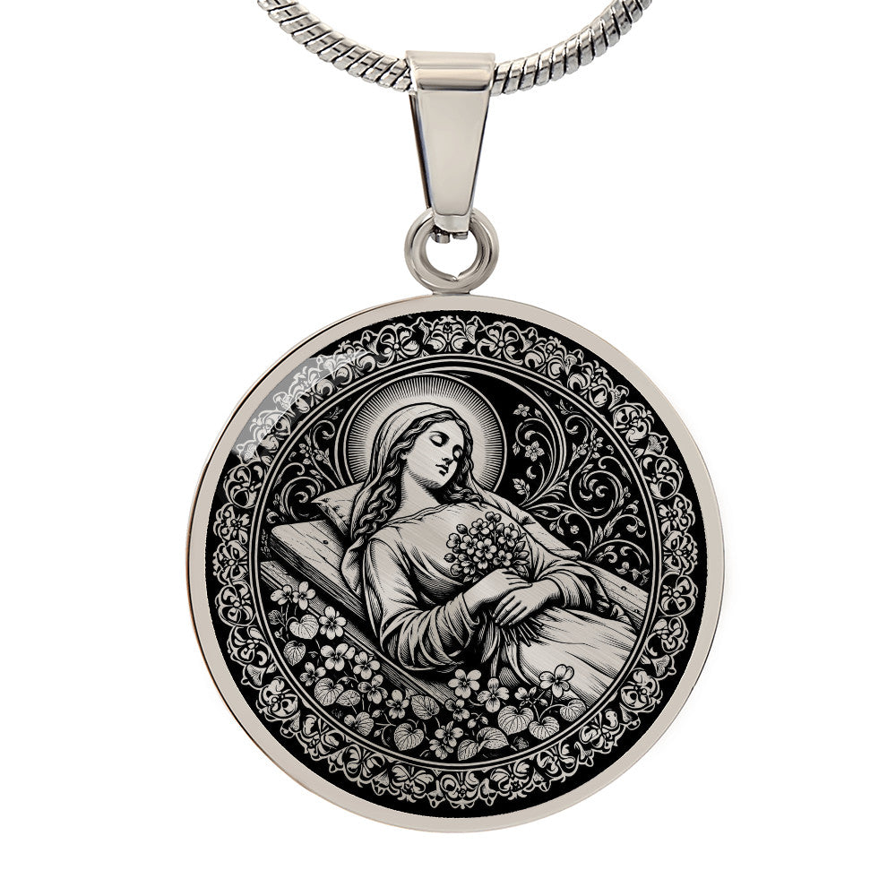 Saint Seraphina (Fina) Medal Necklace – Patron Saint of the Disabled and the Chronically Ill