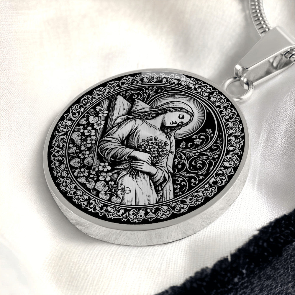 Saint Seraphina (Fina) Medal Necklace – Patron Saint of the Disabled and the Chronically Ill