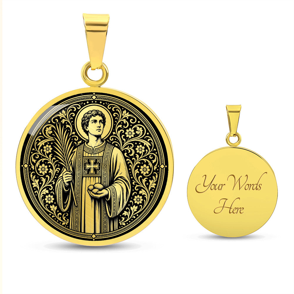 Saint Stephen Medal Necklace – Patron Saint of Deacons & Stonemasons