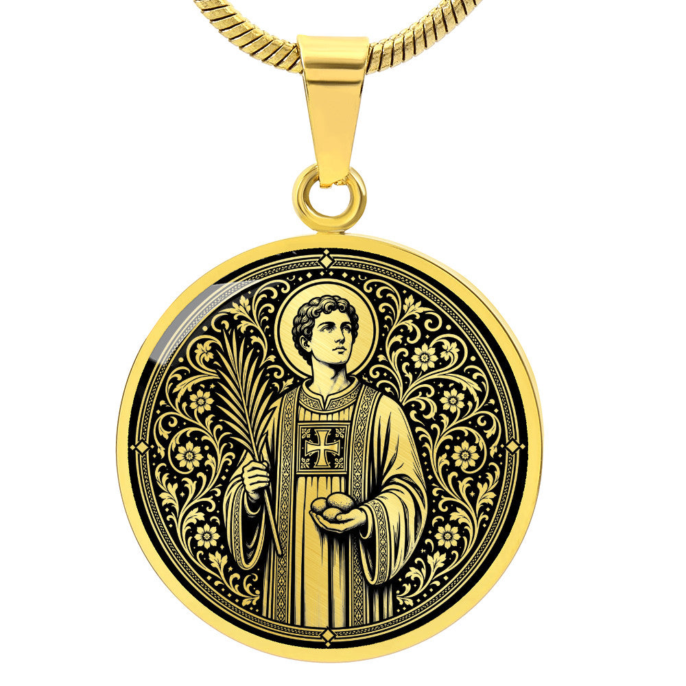 Saint Stephen Medal Necklace – Patron Saint of Deacons & Stonemasons