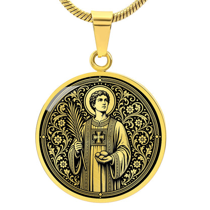 Saint Stephen Medal Necklace – Patron Saint of Deacons & Stonemasons