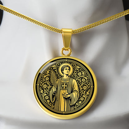 Saint Stephen Medal Necklace – Patron Saint of Deacons & Stonemasons