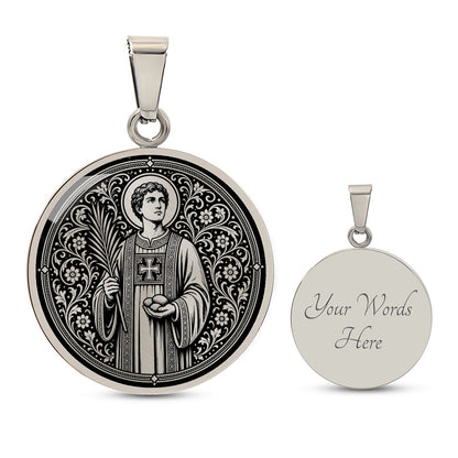 Saint Stephen Medal Necklace – Patron Saint of Deacons & Stonemasons