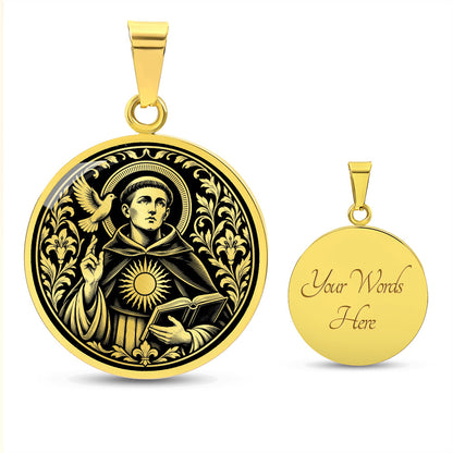 Saint Thomas Aquinas Medal Necklace – Patron Saint of Students & Scholars