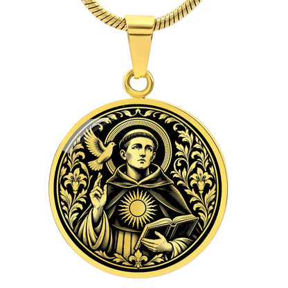 Saint Thomas Aquinas Medal Necklace – Patron Saint of Students & Scholars