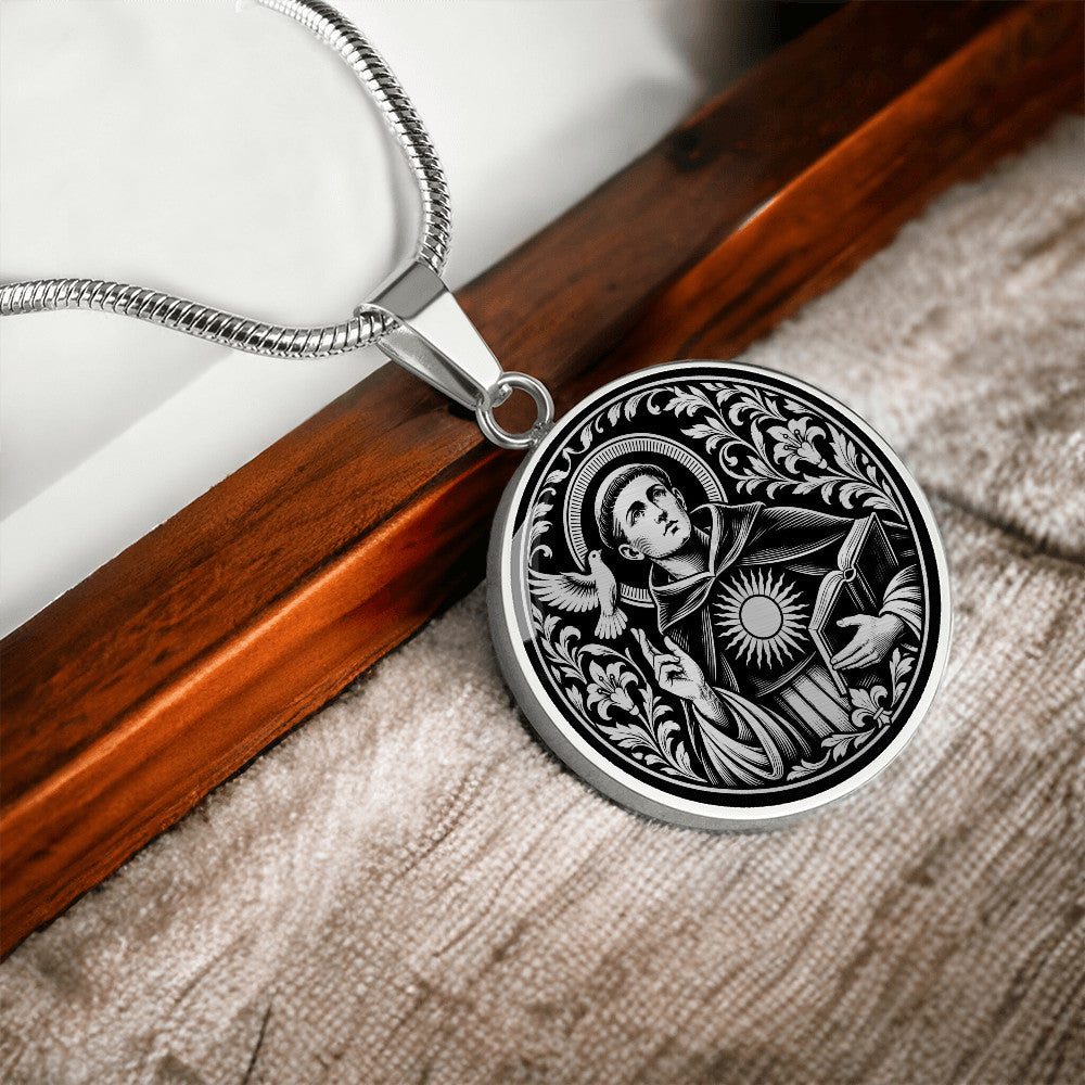Saint Thomas Aquinas Medal Necklace – Patron Saint of Students & Scholars