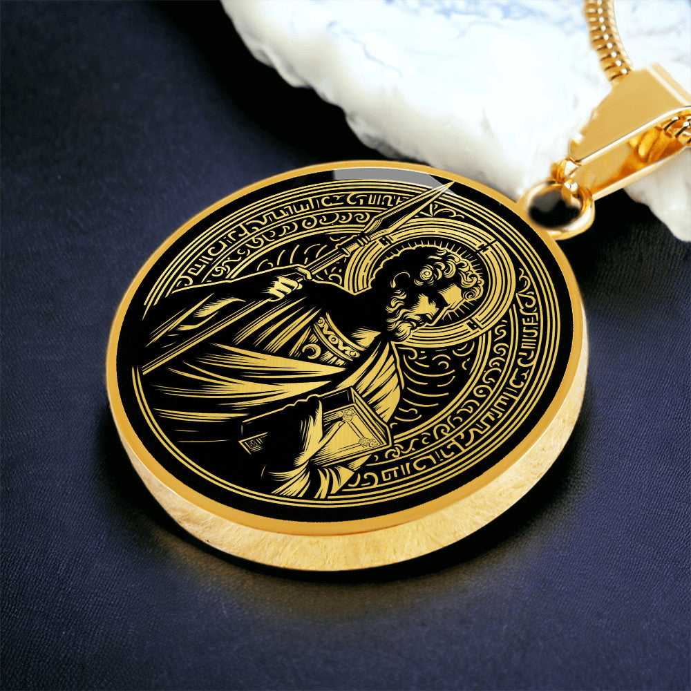 Saint Thomas the Apostle Medal Necklace – Patron Saint of Doubters & Architects