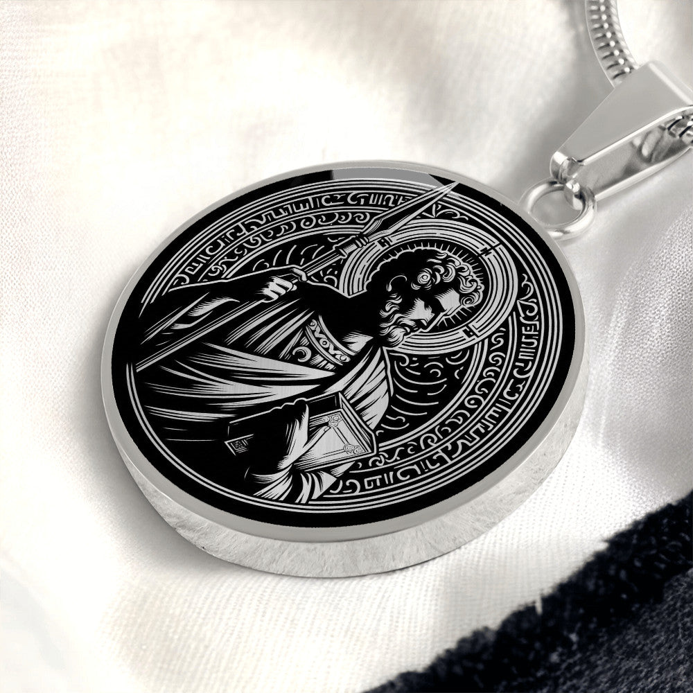 Saint Thomas the Apostle Medal Necklace – Patron Saint of Doubters & Architects
