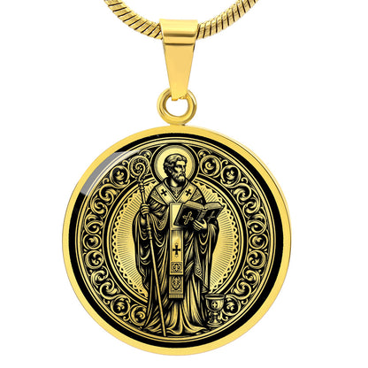 Saint Timothy Medal Necklace – Patron Saint of Stomach Ailments and Bishops