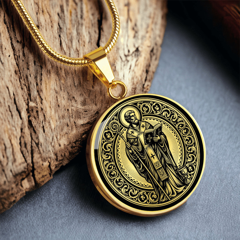 Saint Timothy Medal Necklace – Patron Saint of Stomach Ailments and Bishops