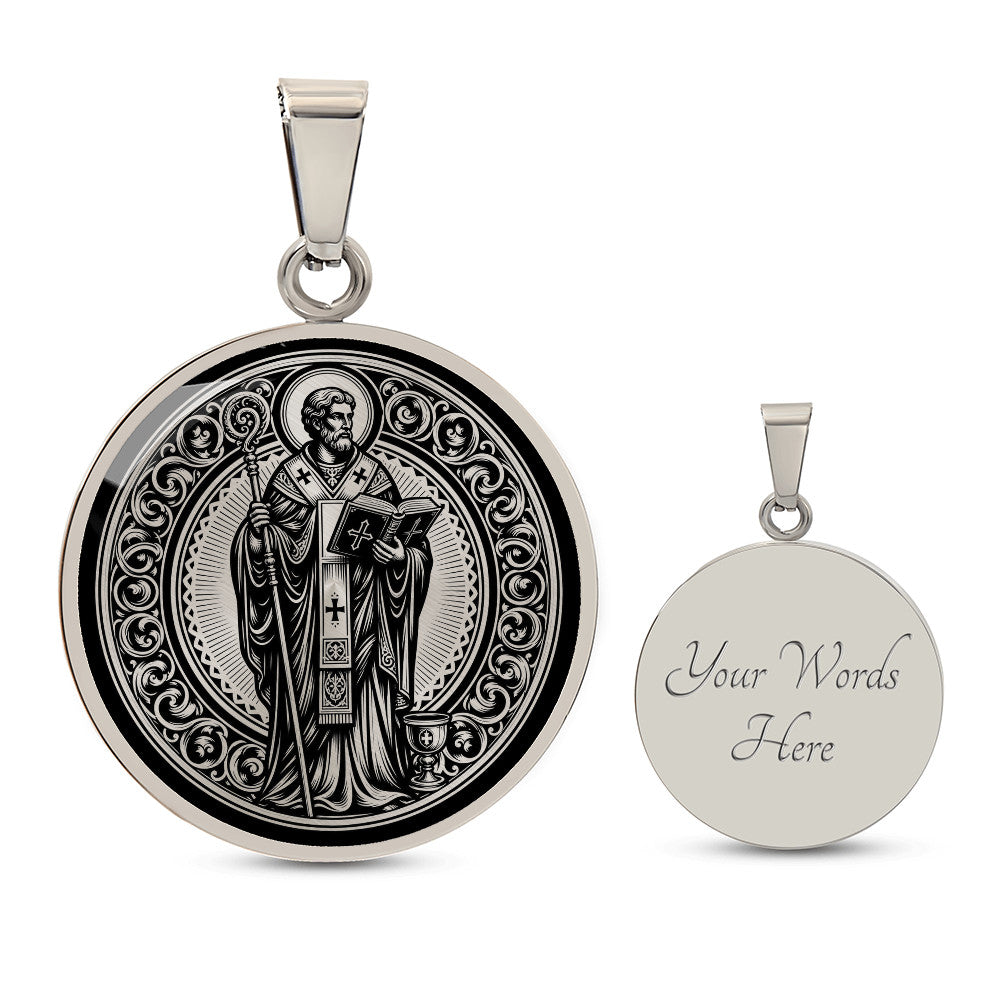 Saint Timothy Medal Necklace – Patron Saint of Stomach Ailments and Bishops