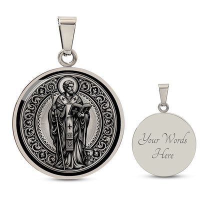Saint Timothy Medal Necklace – Patron Saint of Stomach Ailments and Bishops