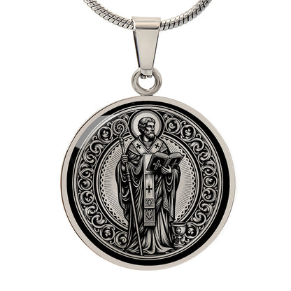 Saint Timothy Medal Necklace – Patron Saint of Stomach Ailments and Bishops