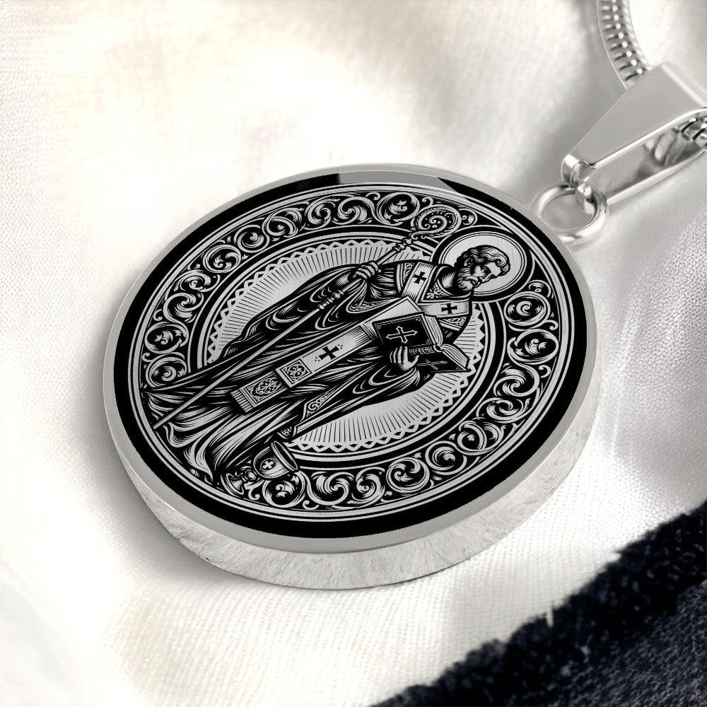 Saint Timothy Medal Necklace – Patron Saint of Stomach Ailments and Bishops