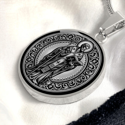 Saint Timothy Medal Necklace – Patron Saint of Stomach Ailments and Bishops