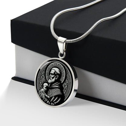 Saint Vincent de Paul Medal Necklace – Patron Saint of Charities & the Poor
