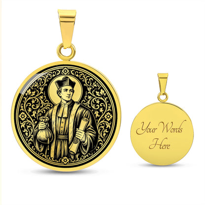 Saint Yves of Kermartin Medal Necklace – Patron Saint of Lawyers & the Poor