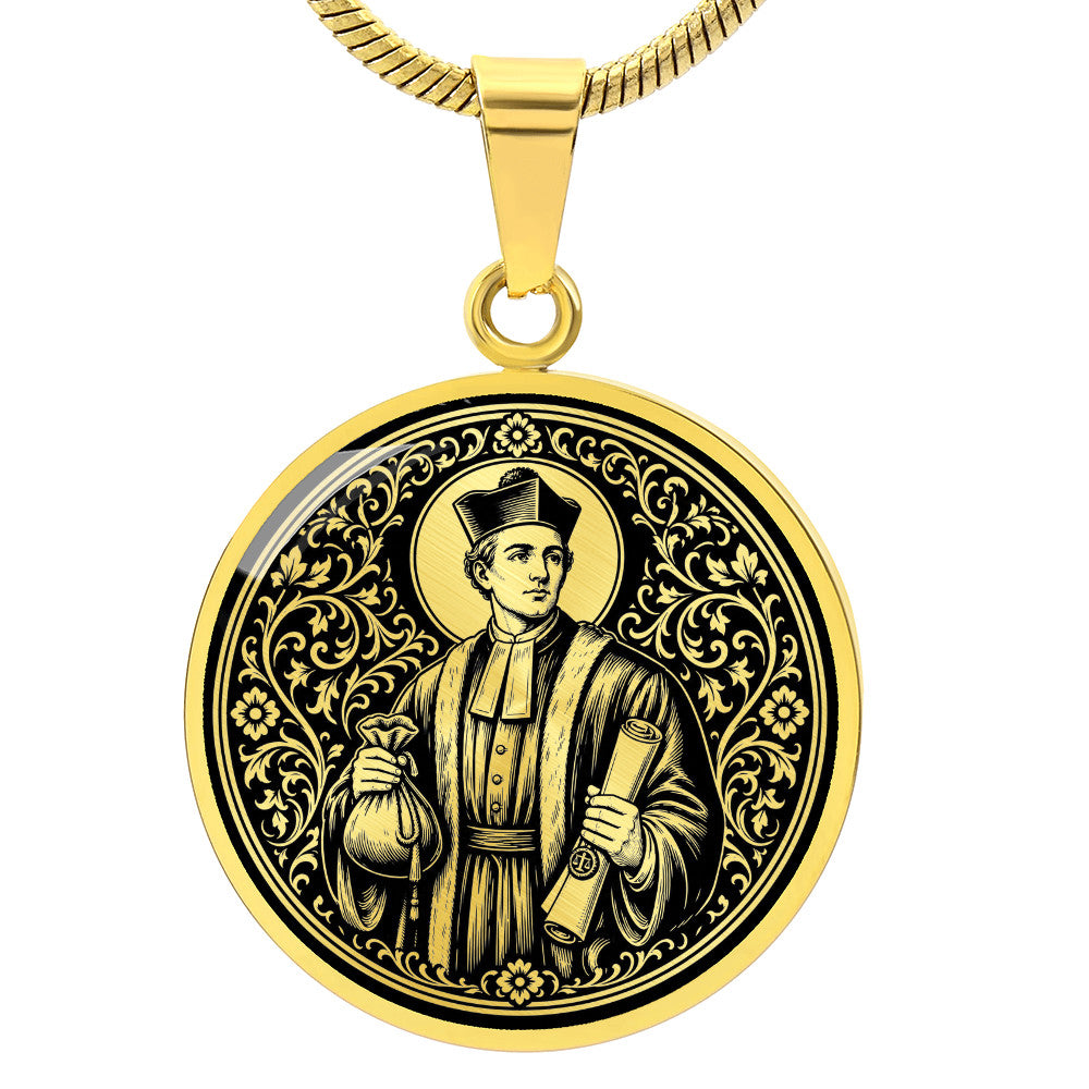 Saint Yves of Kermartin Medal Necklace – Patron Saint of Lawyers & the Poor