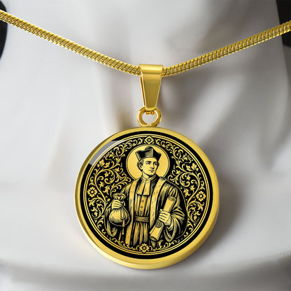 Saint Yves of Kermartin Medal Necklace – Patron Saint of Lawyers & the Poor