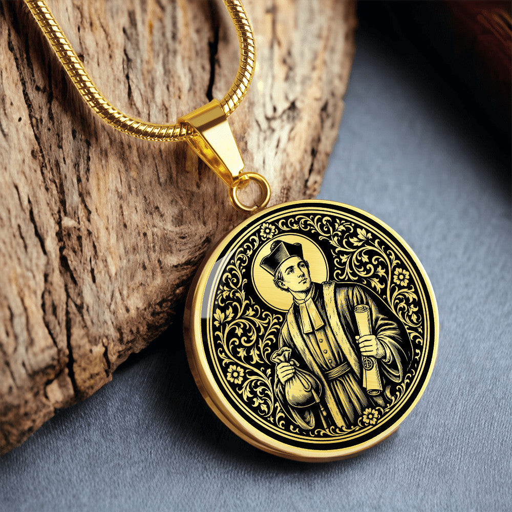 Saint Yves of Kermartin Medal Necklace – Patron Saint of Lawyers & the Poor