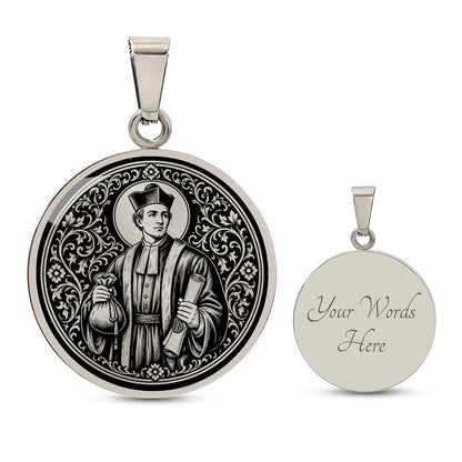 Saint Yves of Kermartin Medal Necklace – Patron Saint of Lawyers & the Poor