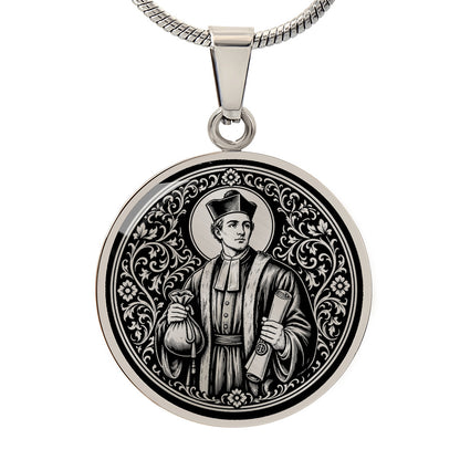 Saint Yves of Kermartin Medal Necklace – Patron Saint of Lawyers & the Poor