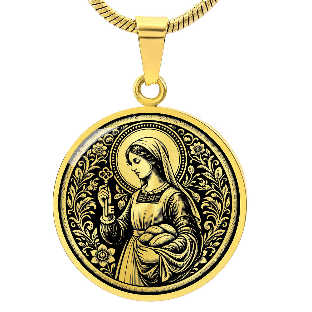 Saint Zita of Lucca Medal Necklace – Patron Saint of Domestic Workers and Homemakers