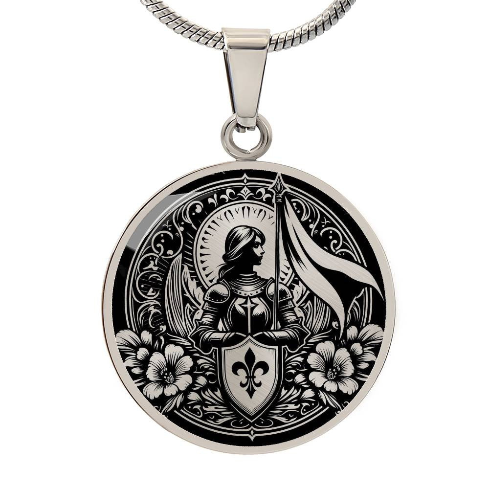 Saint Joan of Arc Medal Necklace - Patron Saint of France & Soldiers