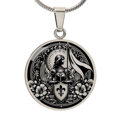 Saint Joan of Arc Medal Necklace - Patron Saint of France & Soldiers