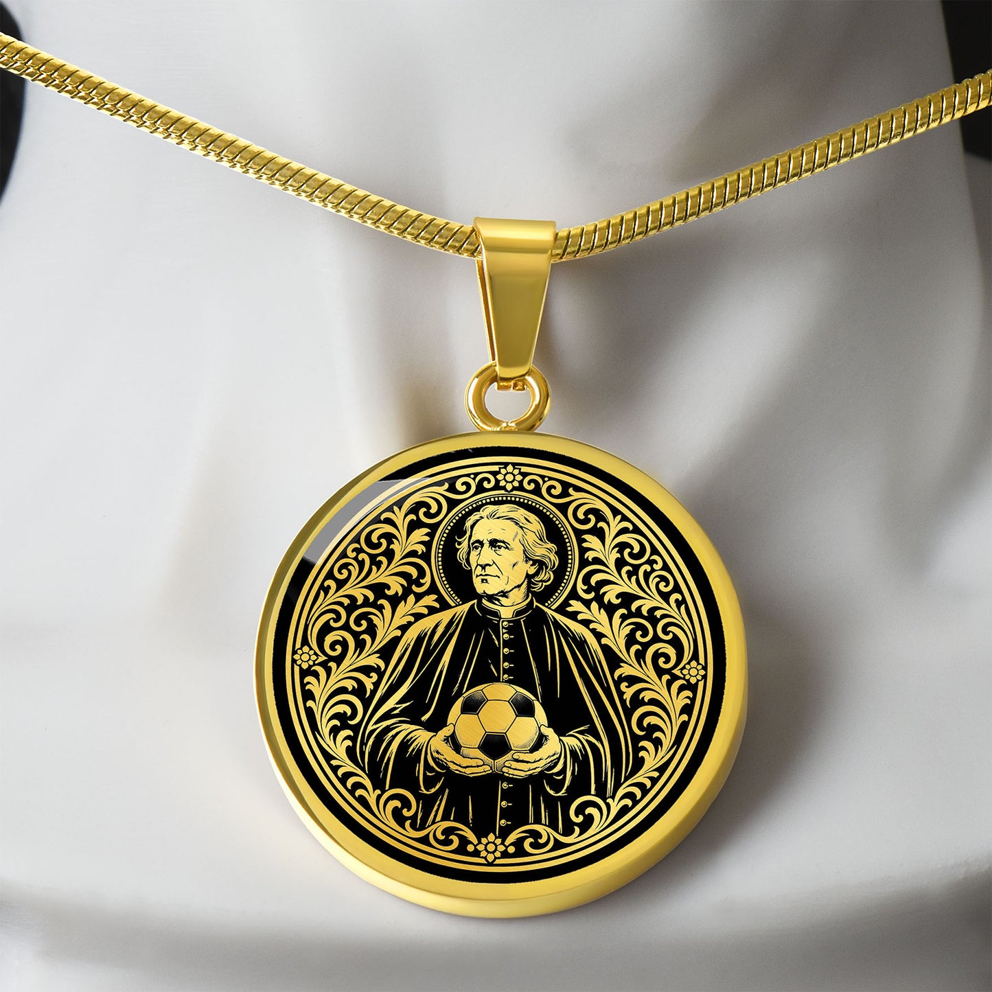 Saint Luigi Scrosoppi Medal Necklace – Patron Saint of Soccer Players & Orphans