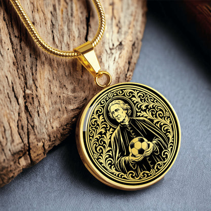 Saint Luigi Scrosoppi Medal Necklace – Patron Saint of Soccer Players & Orphans