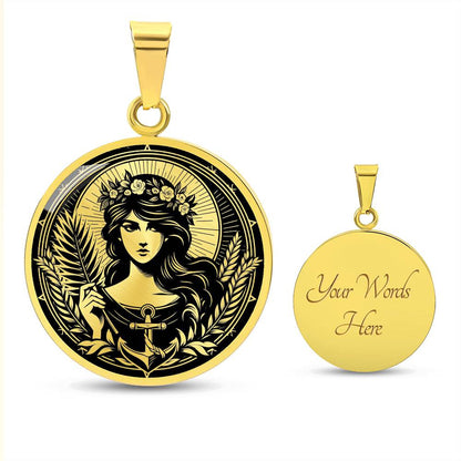 Saint Philomena Medal Necklace – Patron Saint of Infants, Youth & the Living Rosary