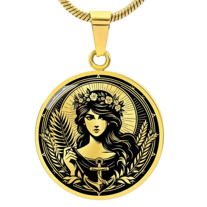 Saint Philomena Medal Necklace – Patron Saint of Infants, Youth & the Living Rosary