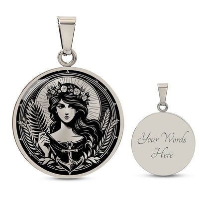 Saint Philomena Medal Necklace – Patron Saint of Infants, Youth & the Living Rosary
