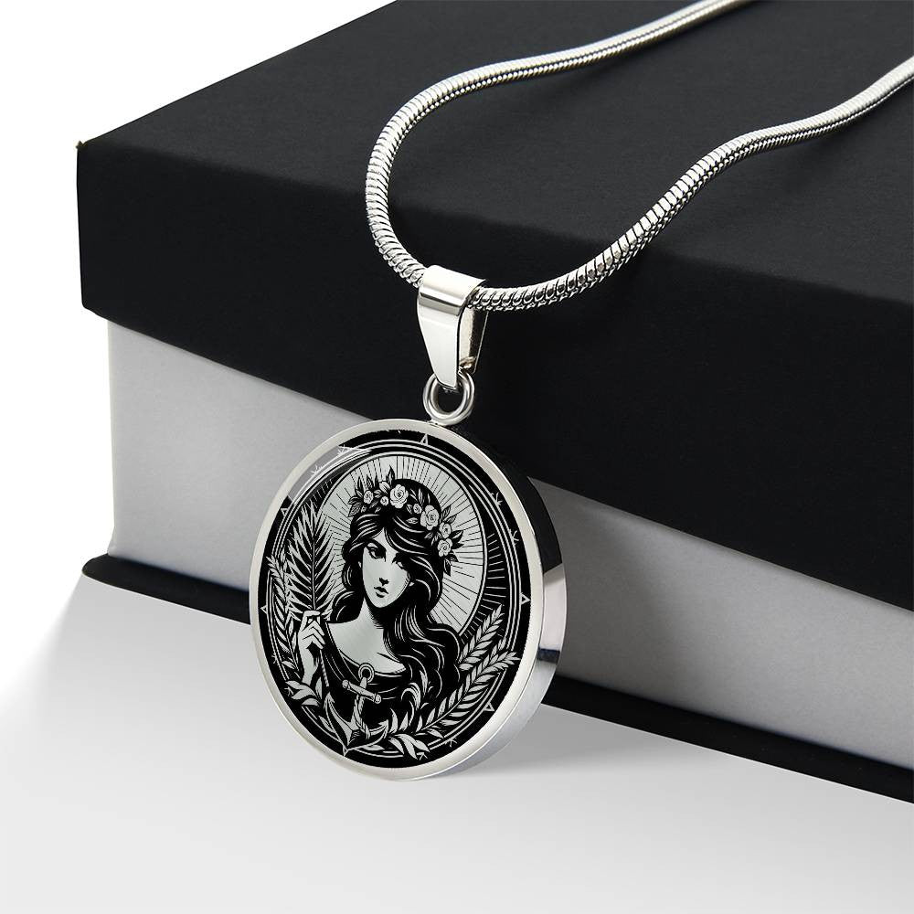 Saint Philomena Medal Necklace – Patron Saint of Infants, Youth & the Living Rosary