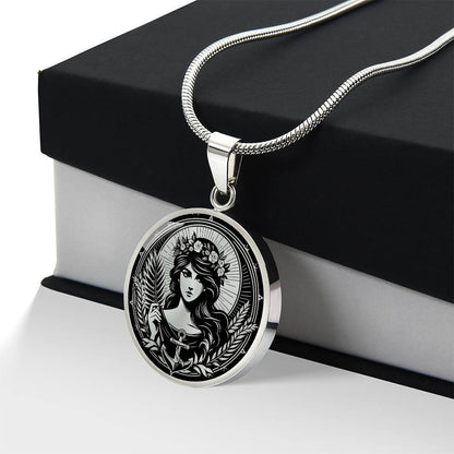 Saint Philomena Medal Necklace – Patron Saint of Infants, Youth & the Living Rosary