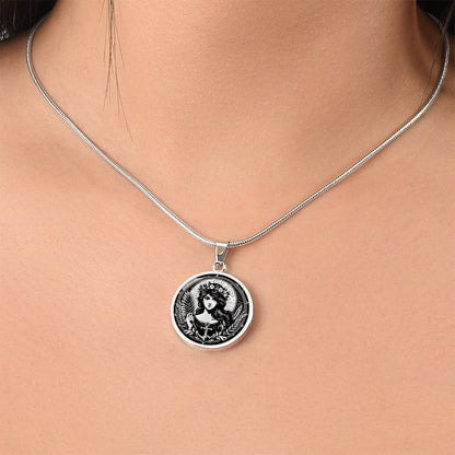 Saint Philomena Medal Necklace – Patron Saint of Infants, Youth & the Living Rosary